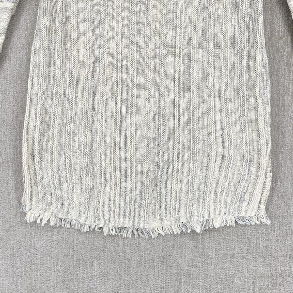 J. Jill Sweater Tunic Texture‎ Knit Fray Hem Stretch Button Casual Cotton - Picture 6 of 12